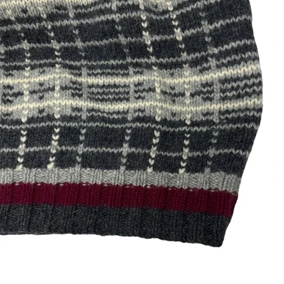 CLUB ROOM Vintage 100% Wool Handmade Sweater Fair Isle Nordic Ski Holiday Medium